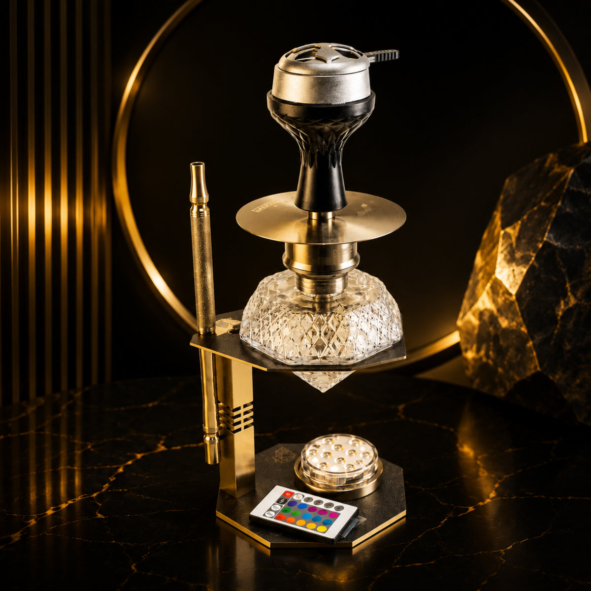 Diomond Cut Glass Shisha | Shisha Model